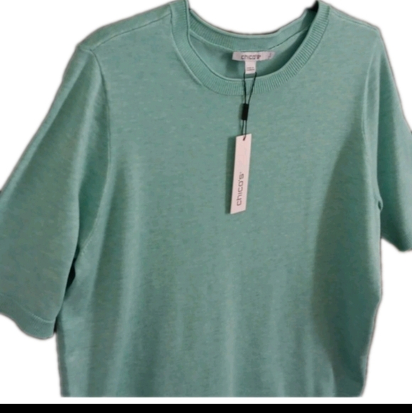 Chico's Mint Green Knit Top - Picture 4 of 8